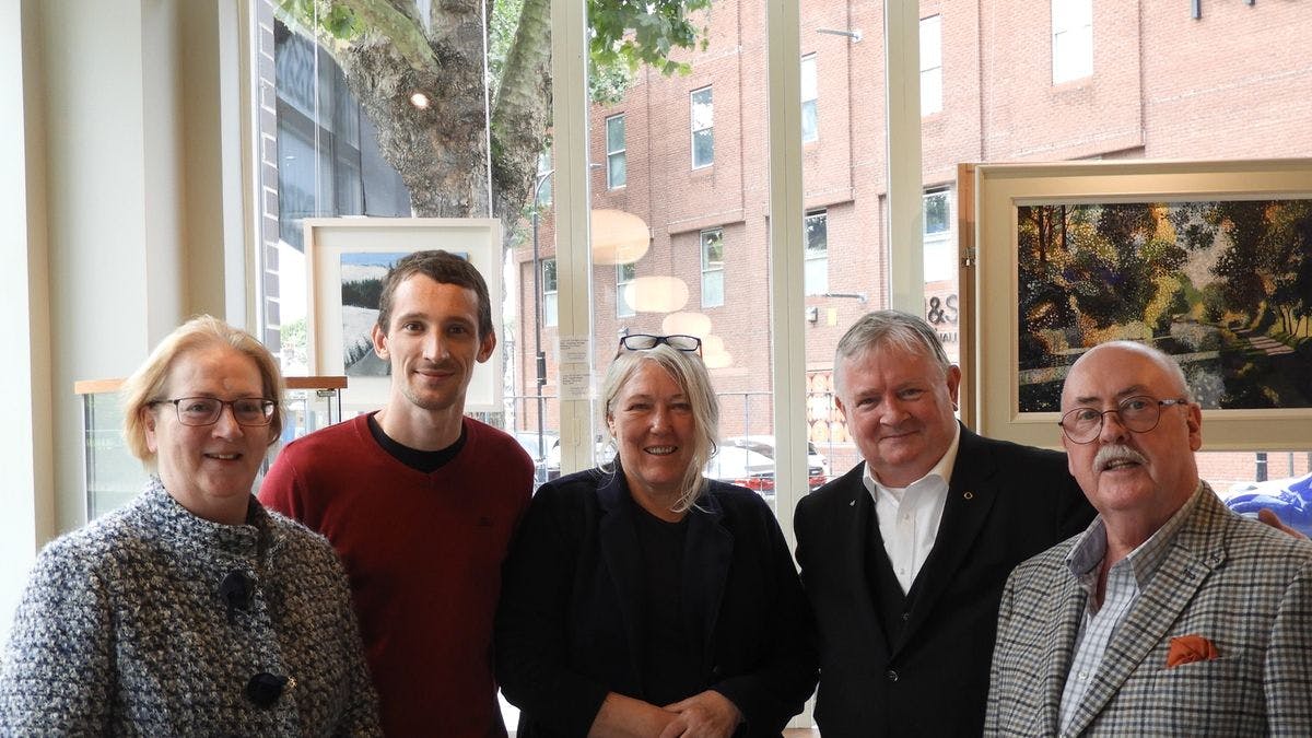  Irish Heritage Committee – Mary Connolly (trustee), Brian Hughes (artistic producer & previous IH bursary recipient), Margaret Parkinson (committee), Peter Power-Hynes (trustee I H and also chair of ICC) & Jim Kirby (chair-management committee - Irish Heritage).